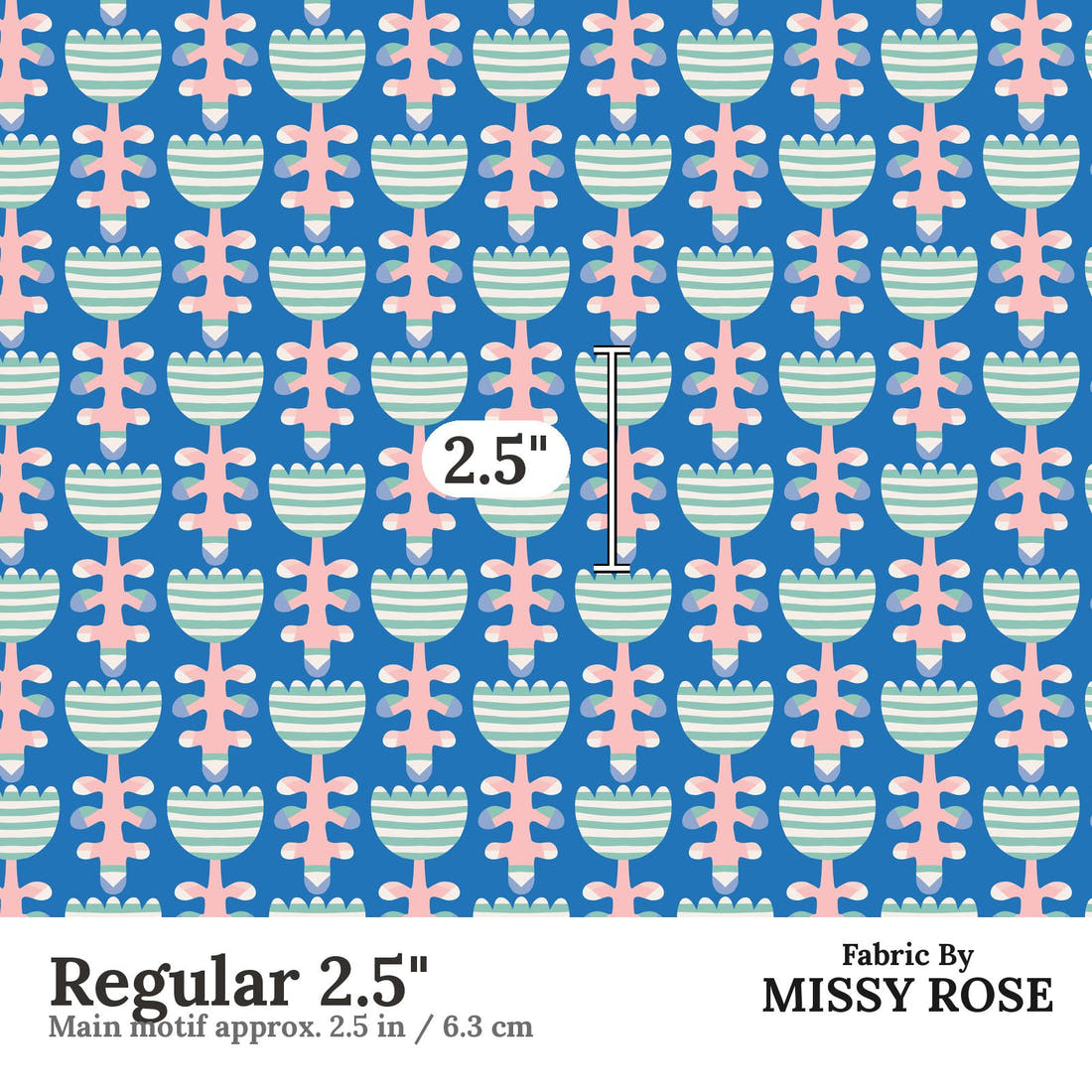 Kristina Forrest 37 Regular 2.5 inch print scale guide | Fabric by Missy Rose