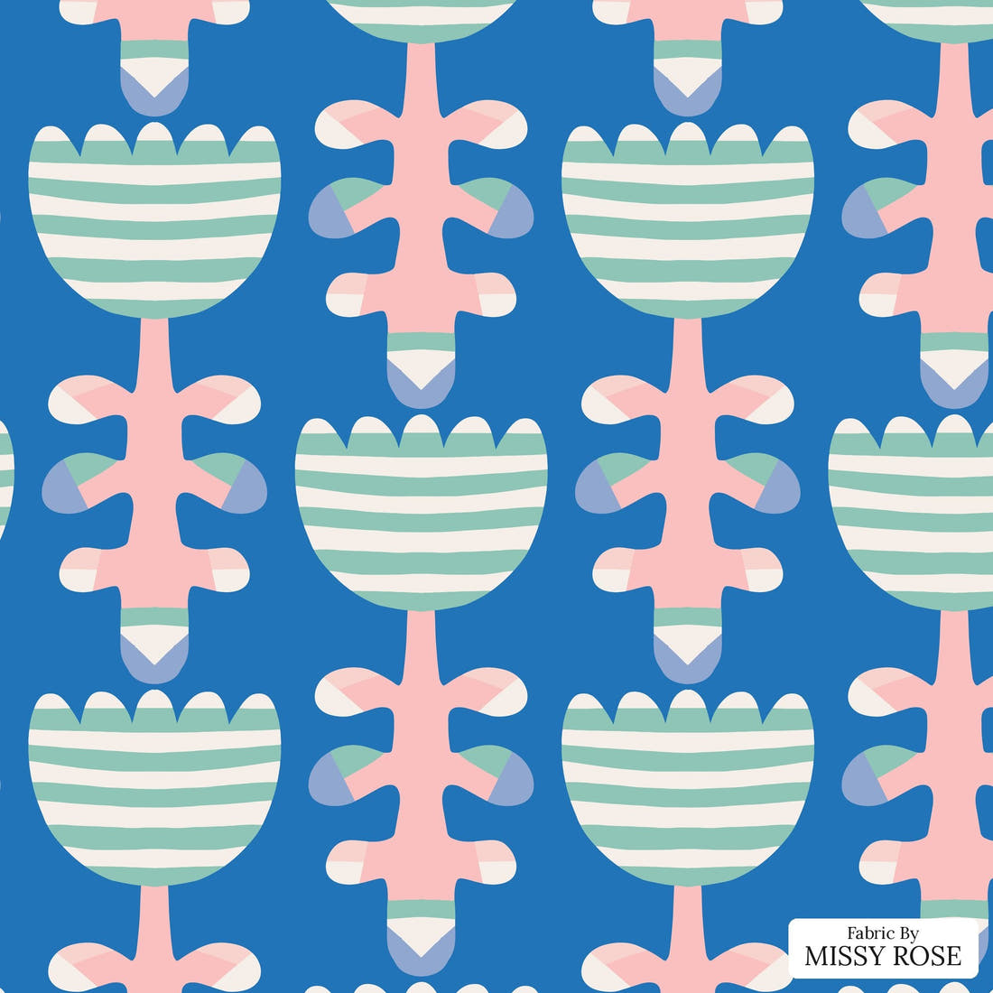Kristina Forrest 37 - flat view of the print, zoom in for detail | Fabric by Missy Rose