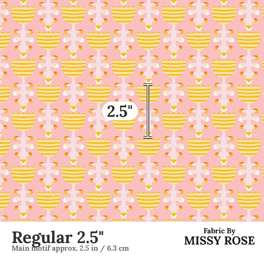 Kristina Forrest 38 Regular 2.5 inch print scale guide | Fabric by Missy Rose