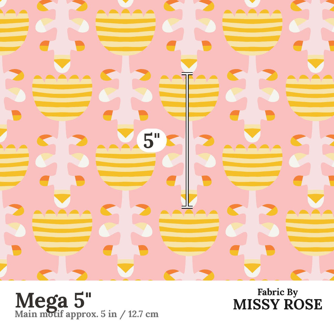 Kristina Forrest 38 Mega 5 inch print scale guide | Fabric by Missy Rose