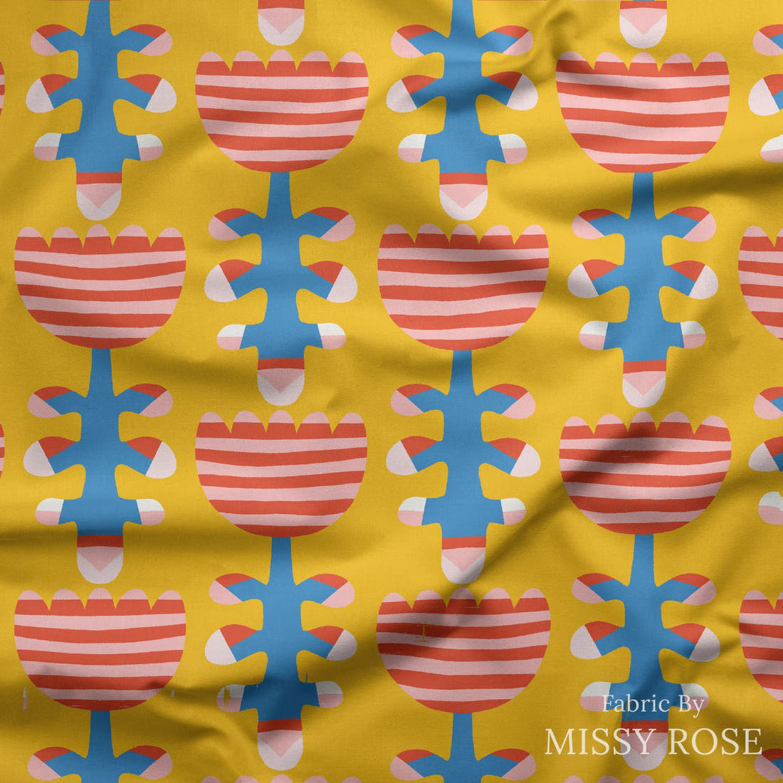Kristina Forrest 40 draped fabric mockup - custom printed fabric by the metre | Fabric by Missy Rose