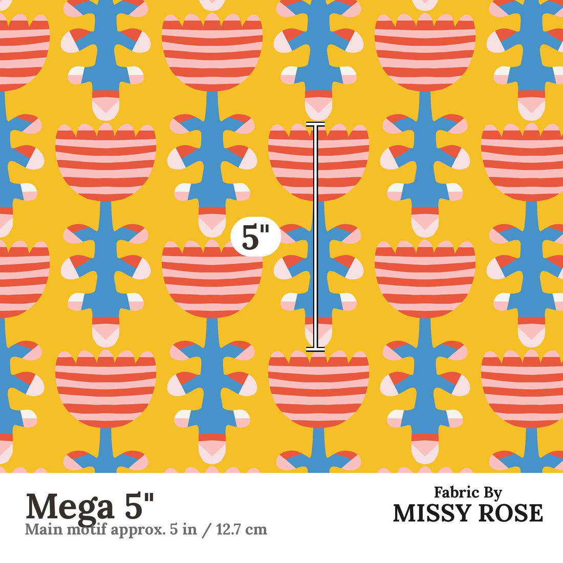 Kristina Forrest 40 Mega 5 inch print scale guide | Fabric by Missy Rose