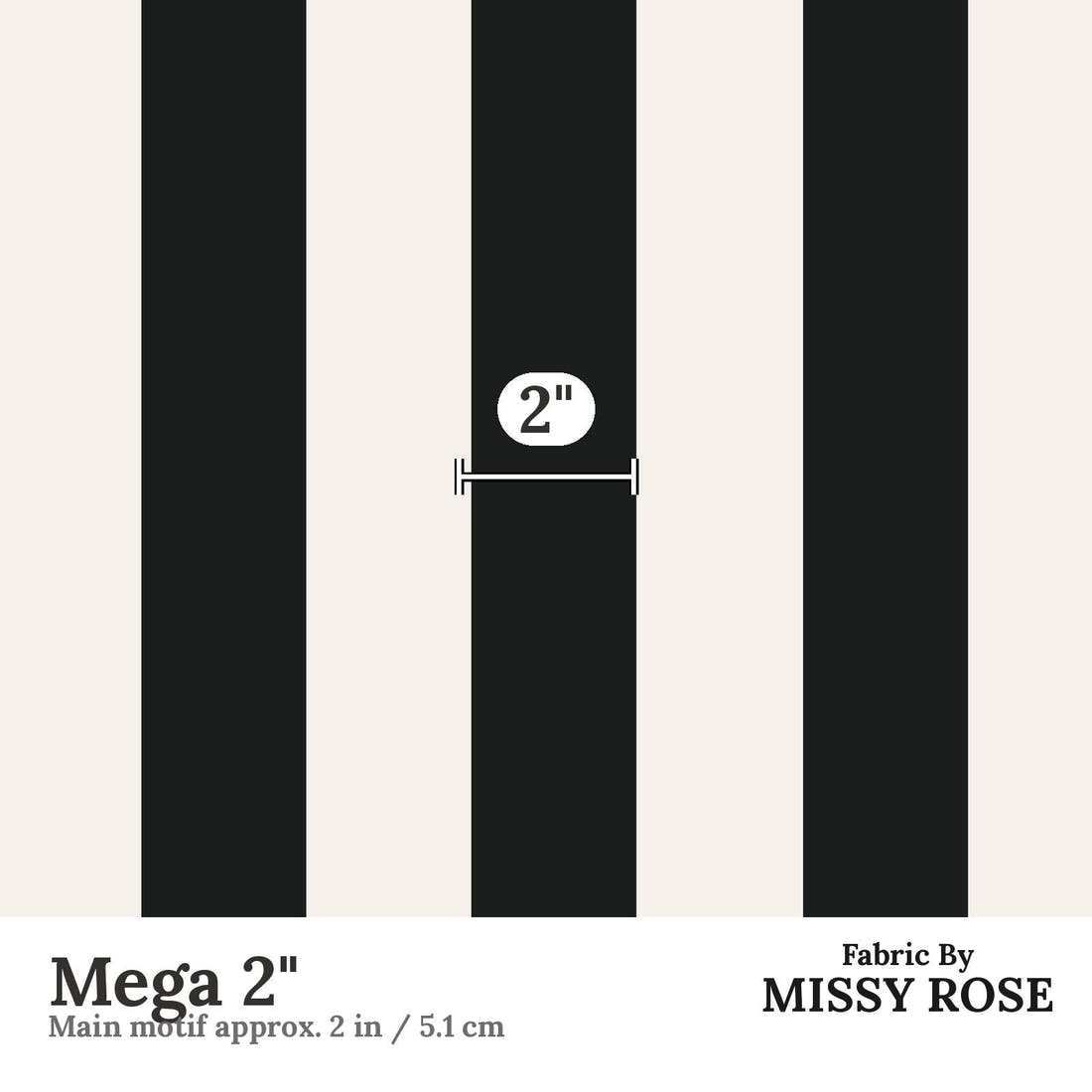 Kristina Forrest 41 Mega 2 inch print scale guide | Fabric by Missy Rose