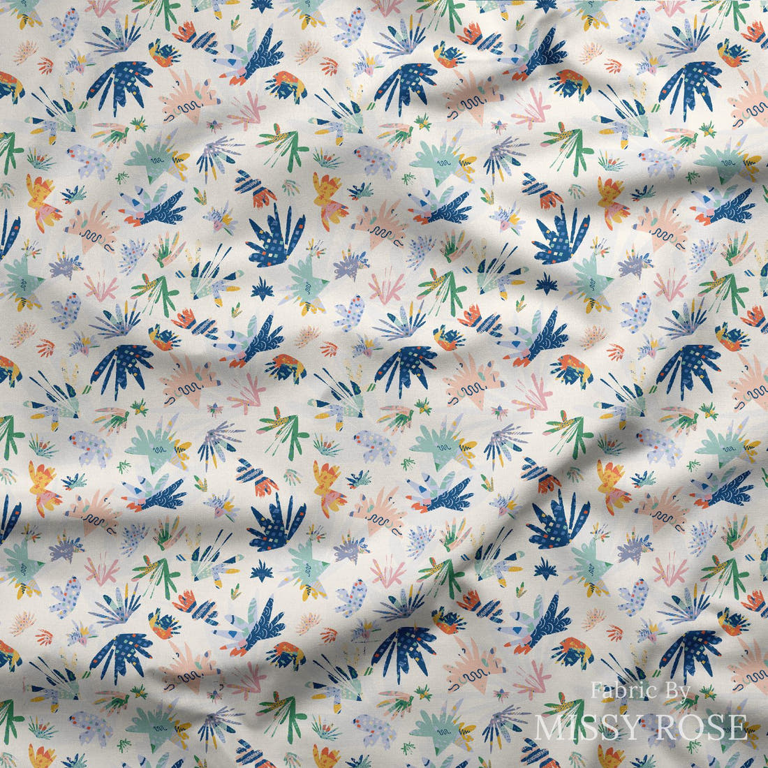Kristina Forrest 42 draped fabric mockup - custom printed fabric by the metre | Fabric by Missy Rose