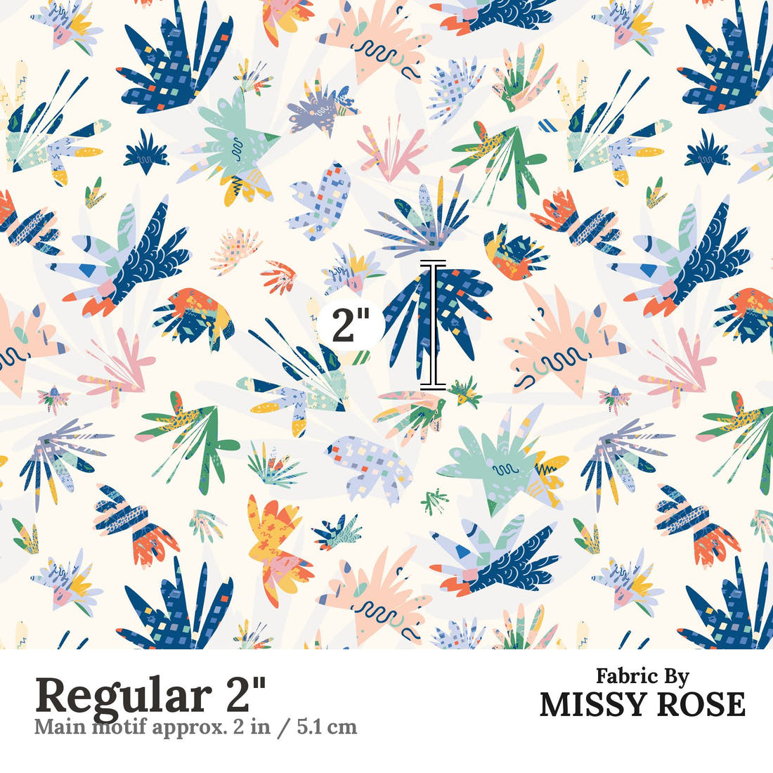 Kristina Forrest 42 Regular 2 inch print scale guide | Fabric by Missy Rose