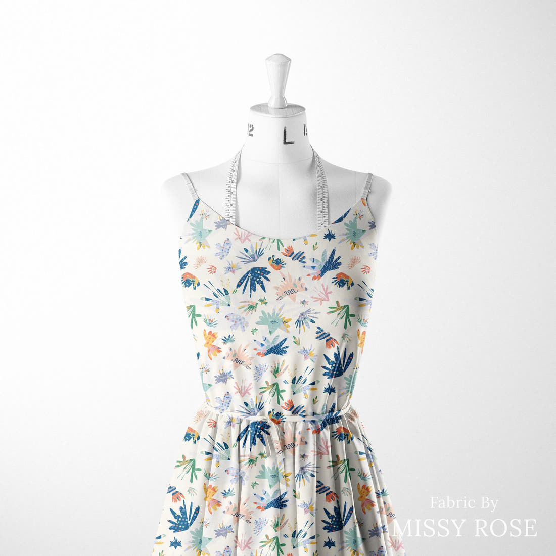 Kristina Forrest 42 sewn into a women's dress - see how the print looks made up | Fabric by Missy Rose
