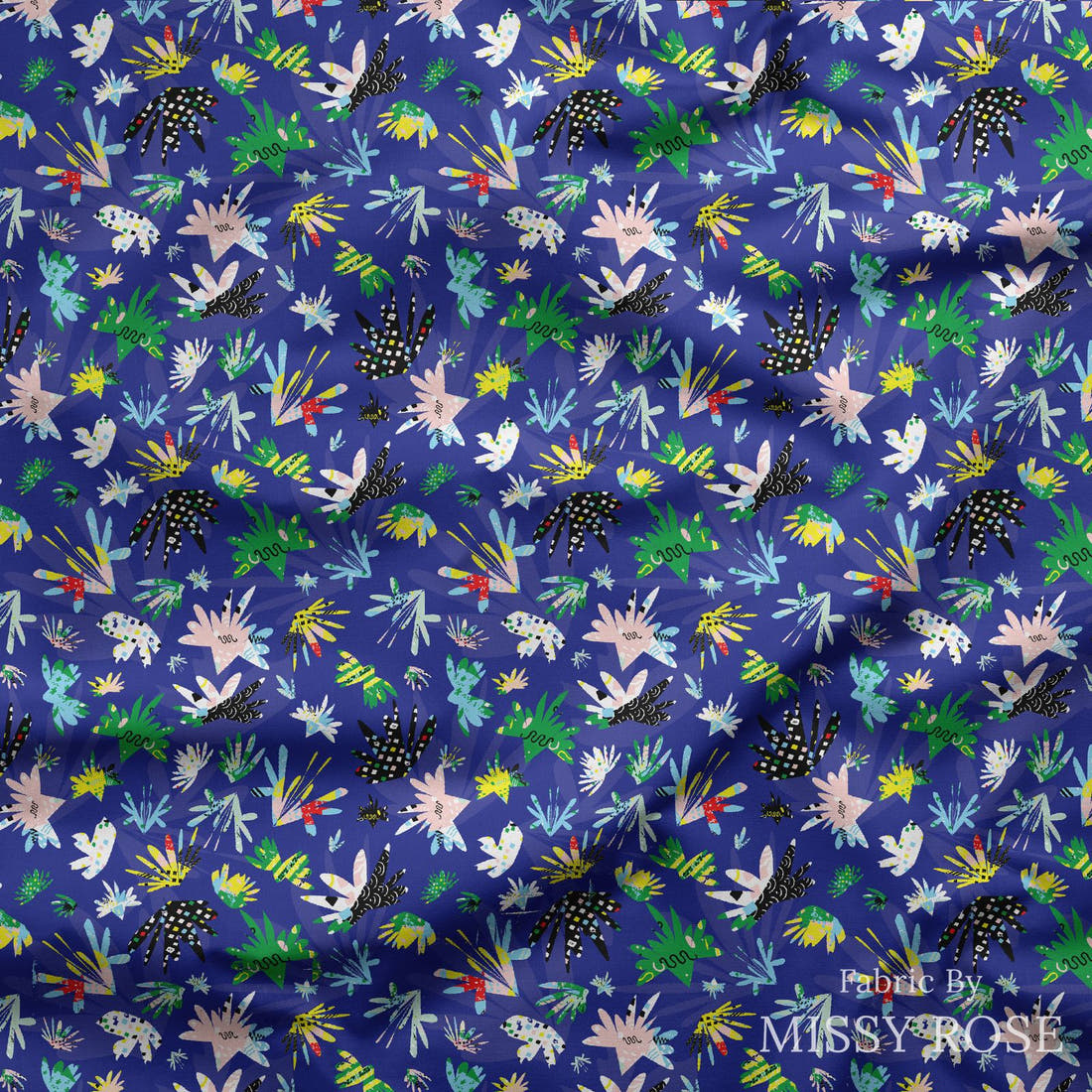 Kristina Forrest 43 draped fabric mockup - custom printed fabric by the metre | Fabric by Missy Rose