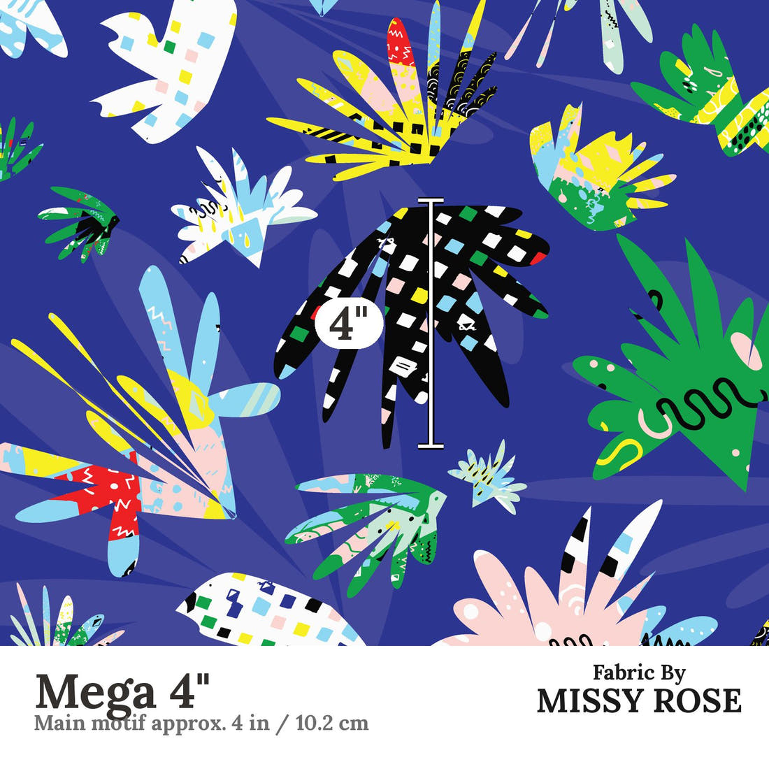 Kristina Forrest 43 Mega 4 inch print scale guide | Fabric by Missy Rose