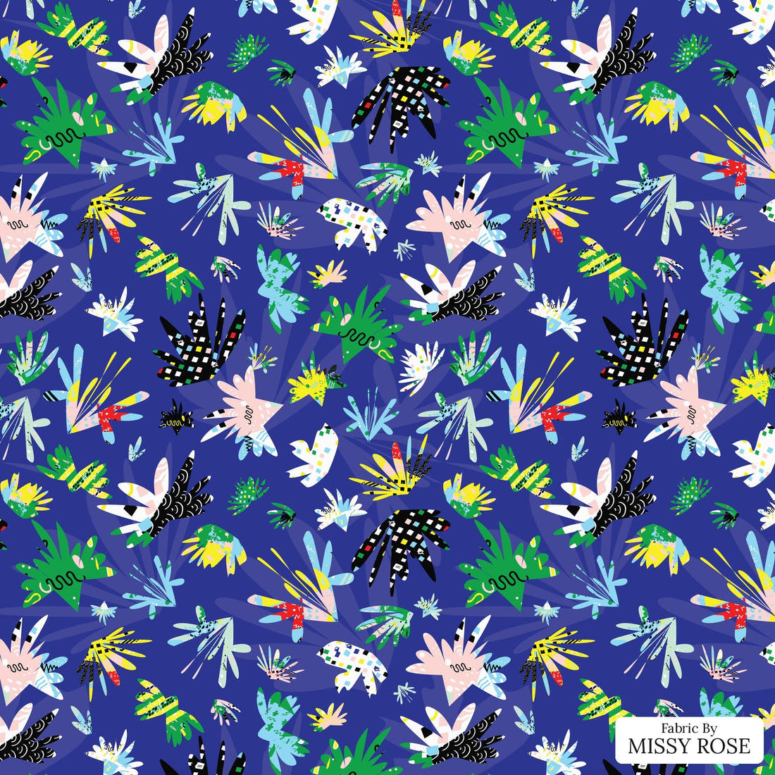 Kristina Forrest 43 - flat view of the print, zoom in for detail | Fabric by Missy Rose
