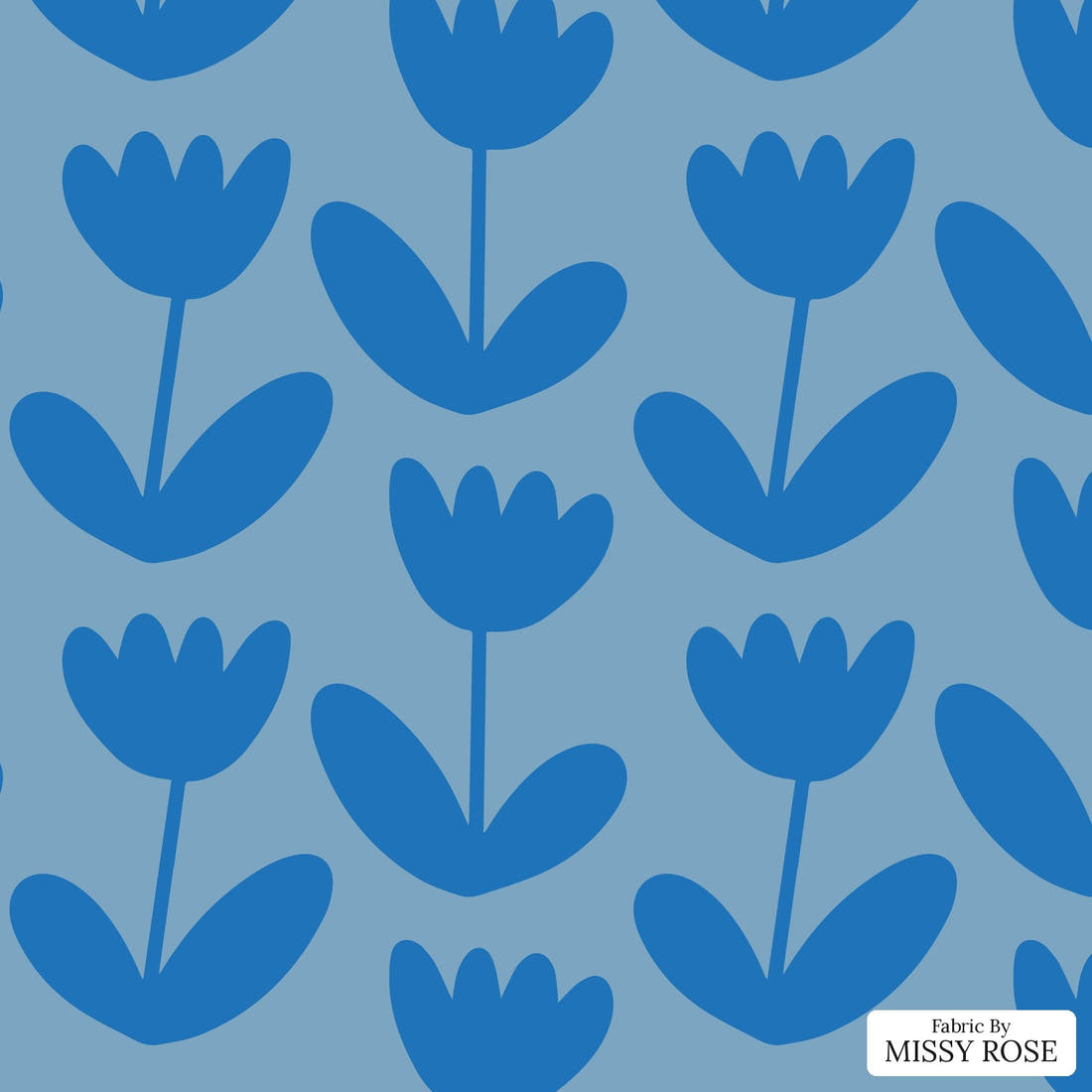 Kristina Forrest 44 - flat view of the print, zoom in for detail | Fabric by Missy Rose
