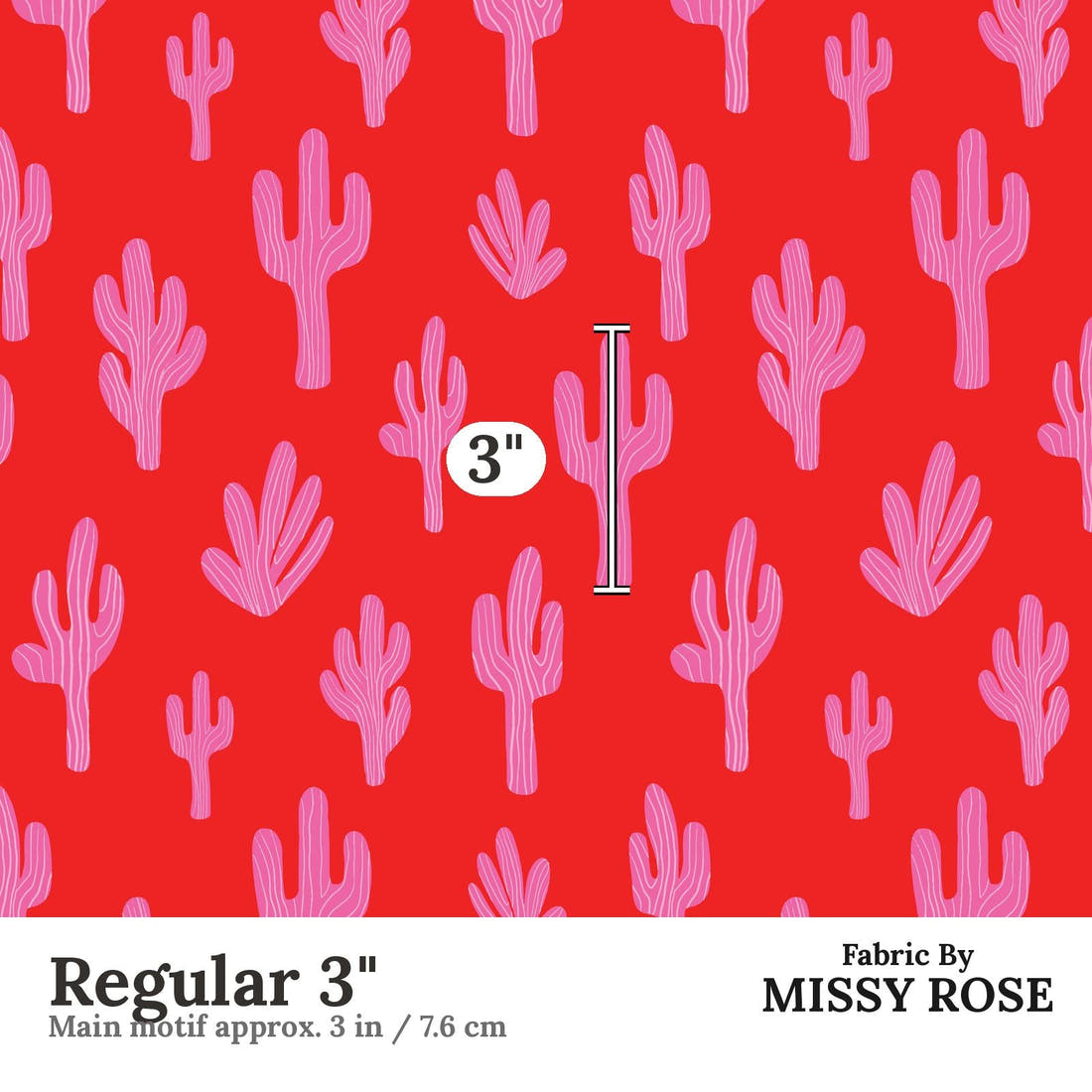 Kristina Forrest 45 Regular 3 inch print scale guide | Fabric by Missy Rose