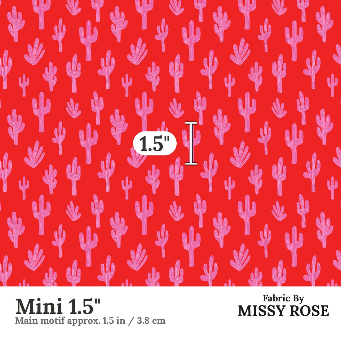 Kristina Forrest 45 Mini 1.5 inch print scale guide | Fabric by Missy Rose