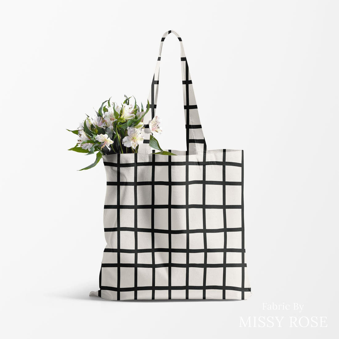 Kristina Forrest 46 made up as a tote bag - see how the print looks made up | Fabric by Missy Rose