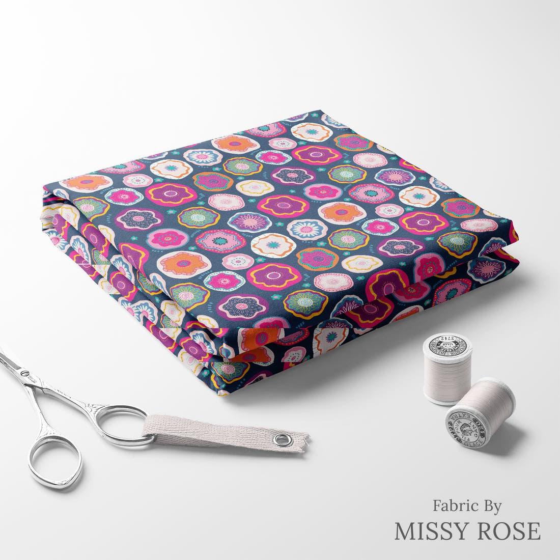 Kristina Forrest 47 folded fabric stack with matching thread - pre-order fabric Australia | Fabric by Missy Rose