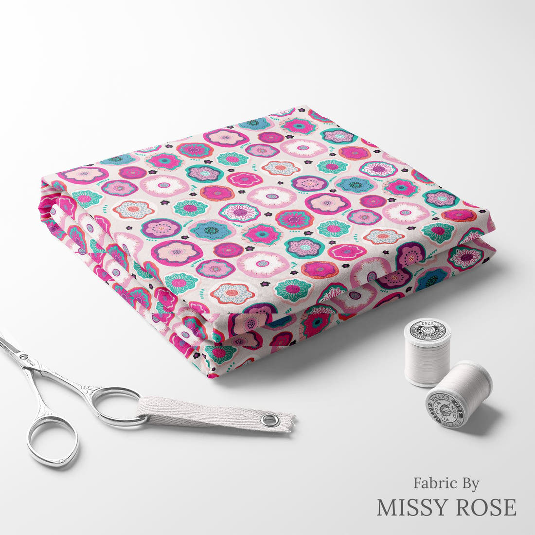 Kristina Forrest 48 folded fabric stack with matching thread - pre-order fabric Australia | Fabric by Missy Rose