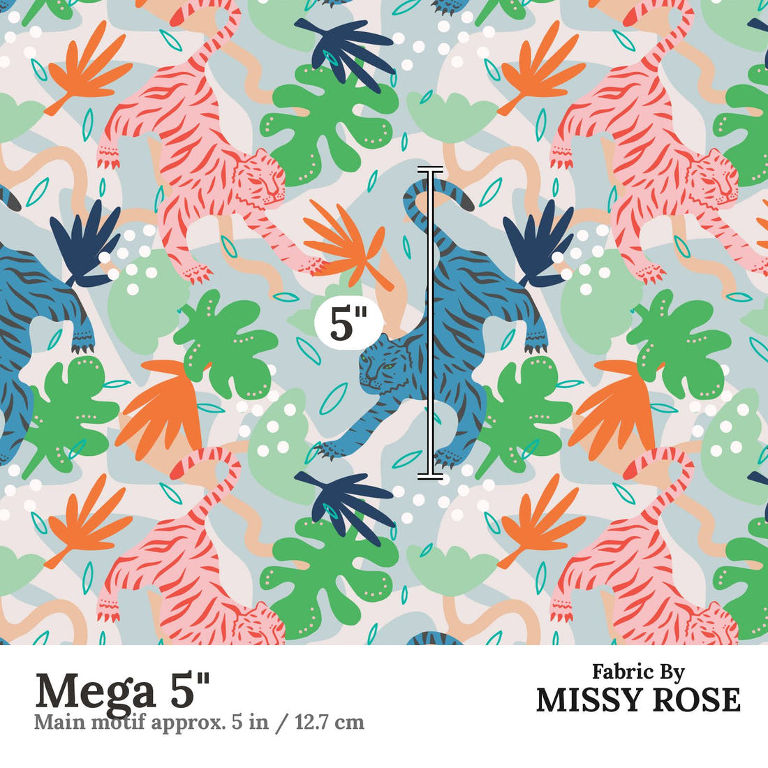 Kristina Forrest 50 Mega 5 inch print scale guide | Fabric by Missy Rose