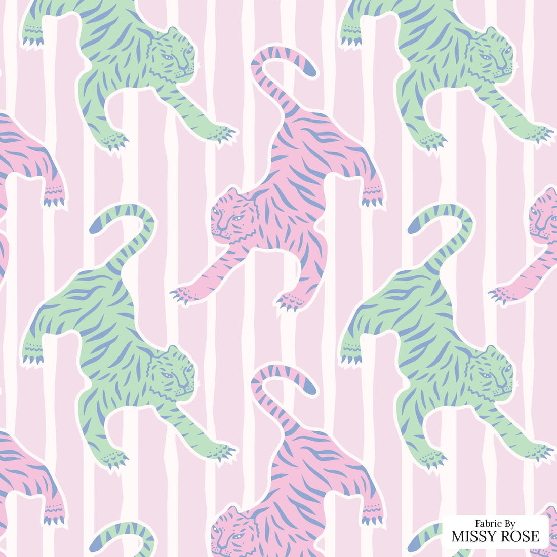 Kristina Forrest 51 - flat view of the print, zoom in for detail | Fabric by Missy Rose