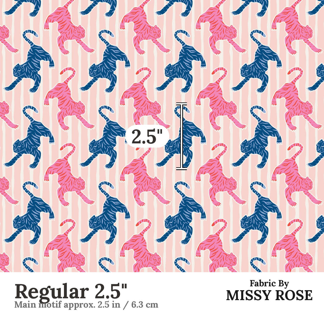Kristina Forrest 53 Regular 2.5 inch print scale guide | Fabric by Missy Rose