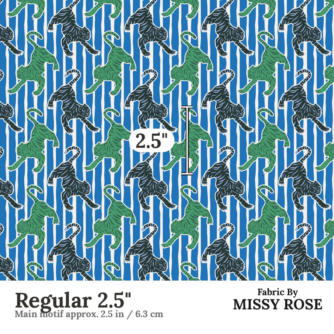 Kristina Forrest 54 Regular 2.5 inch print scale guide | Fabric by Missy Rose