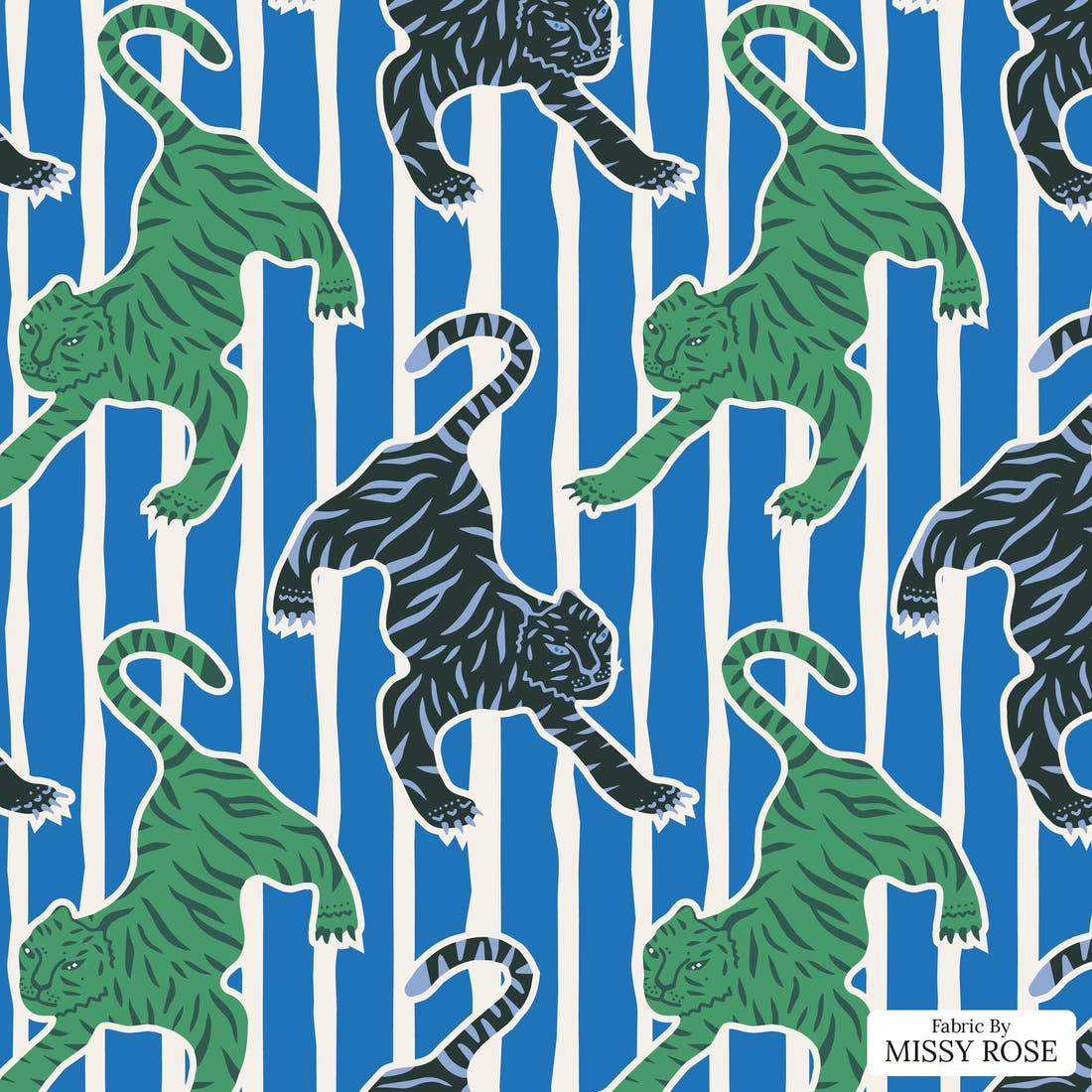 Kristina Forrest 54 - flat view of the print, zoom in for detail | Fabric by Missy Rose