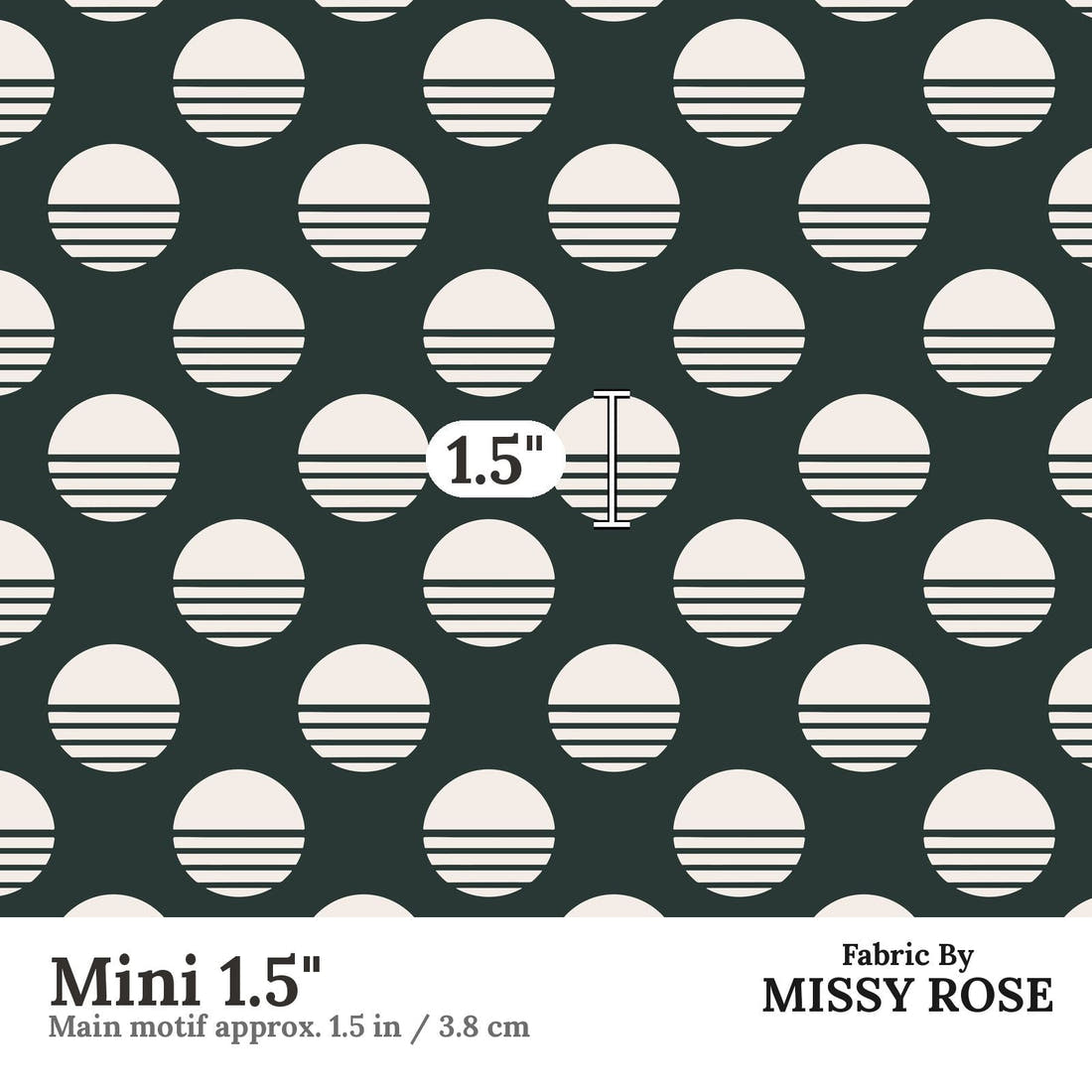 Kristina Forrest 55 Mini 1.5 inch print scale guide | Fabric by Missy Rose