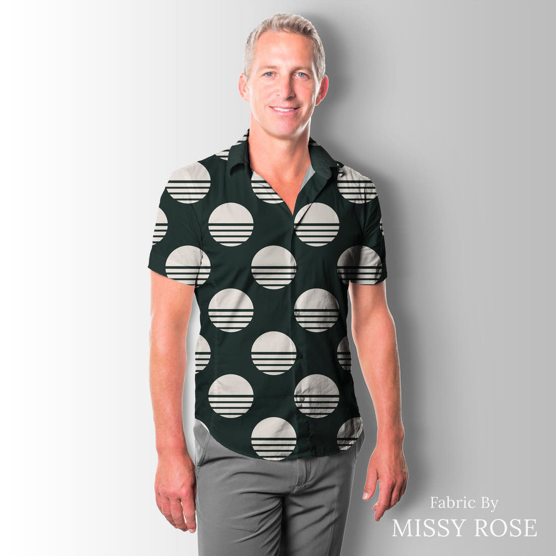 Kristina Forrest 55 sewn into a men's shirt - see how the print looks made up | Fabric by Missy Rose