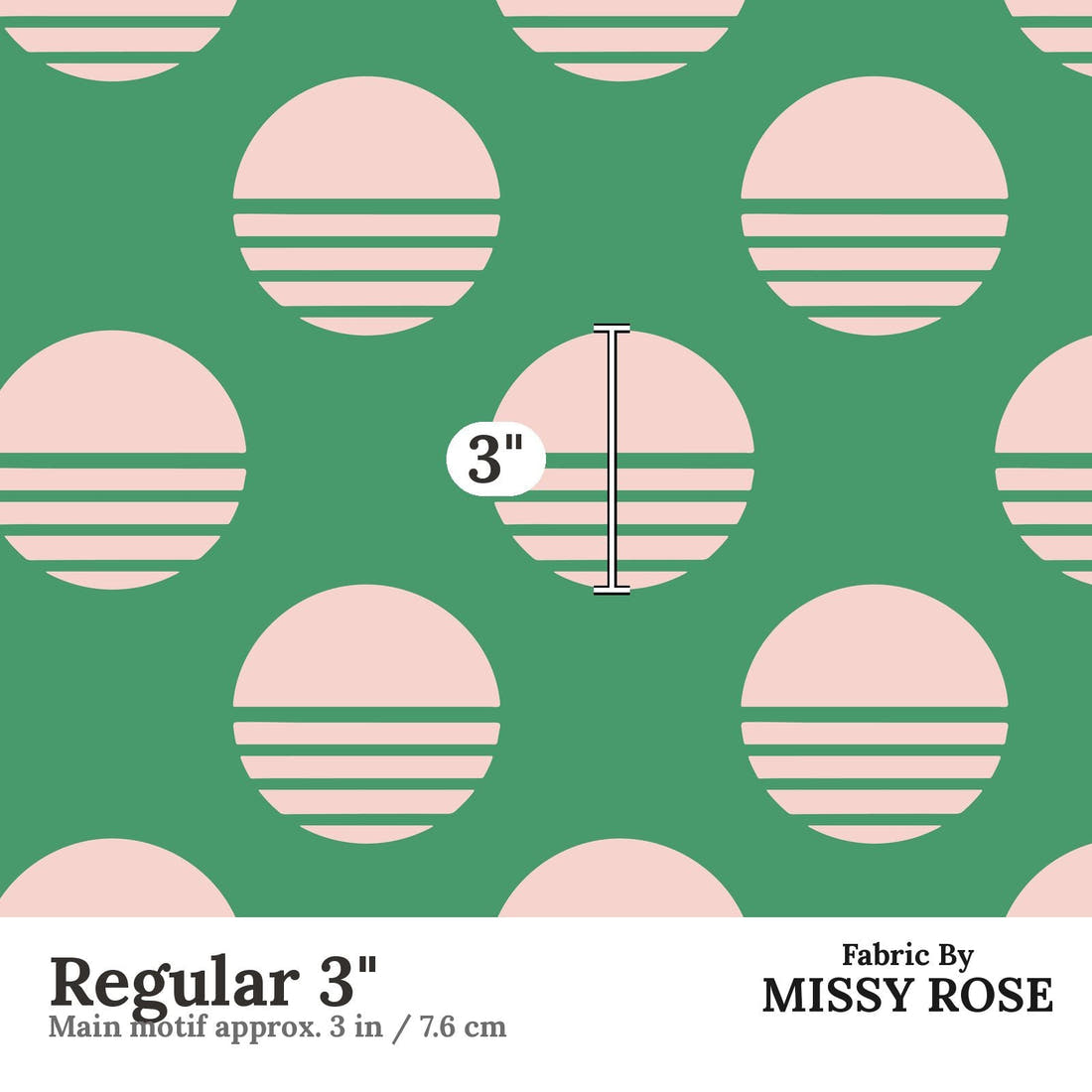 Kristina Forrest 56 Regular 3 inch print scale guide | Fabric by Missy Rose
