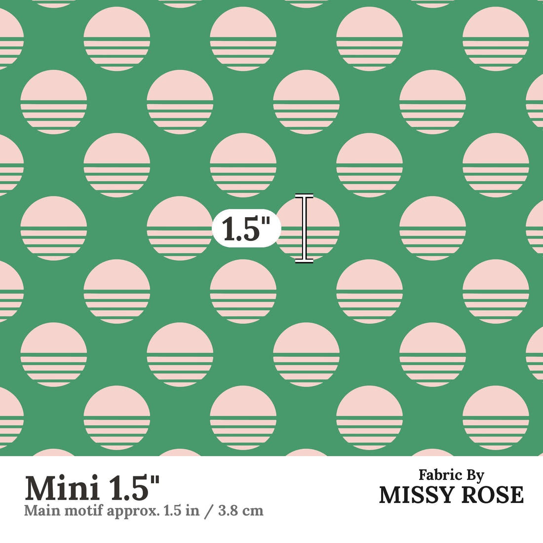 Kristina Forrest 56 Mini 1.5 inch print scale guide | Fabric by Missy Rose