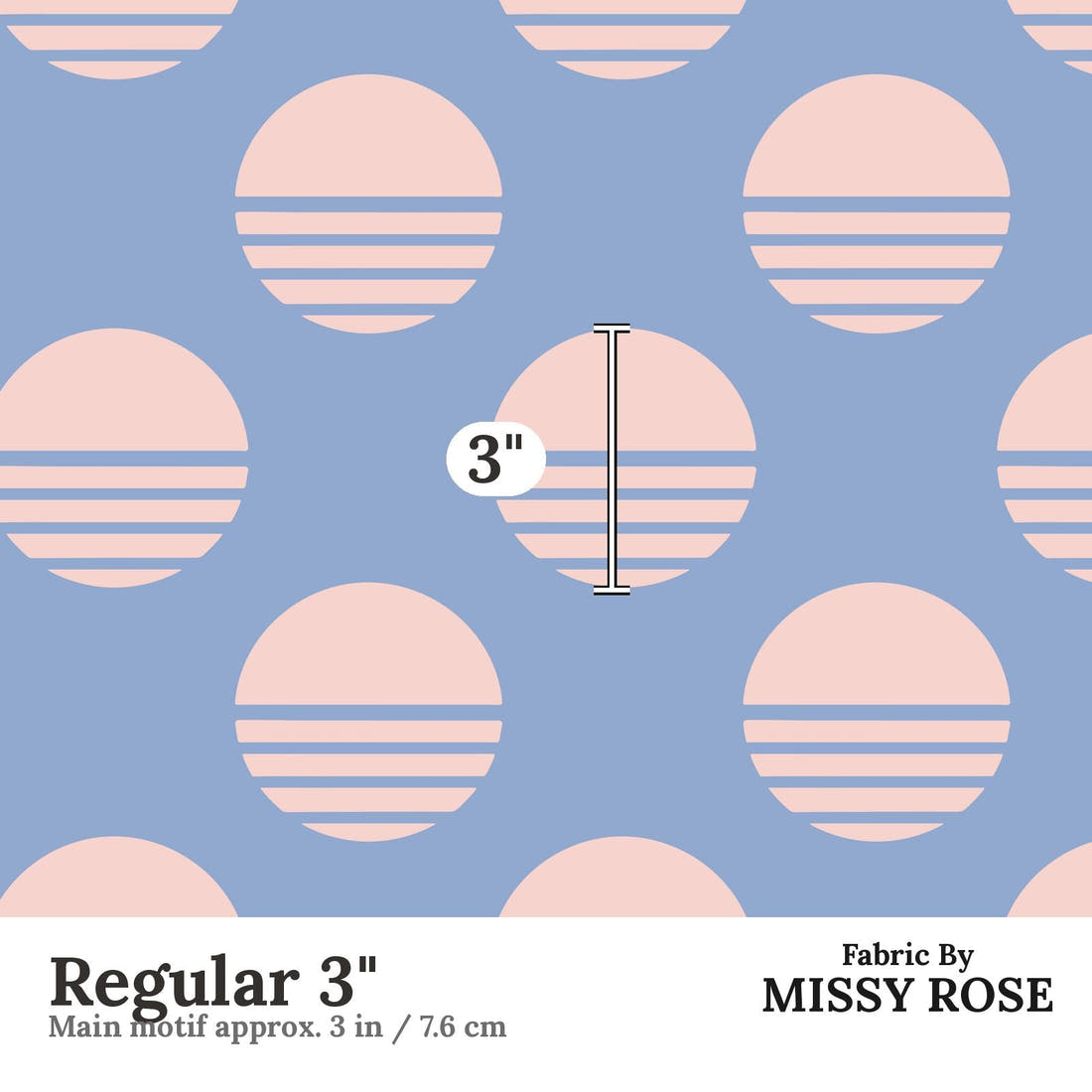 Kristina Forrest 57 Regular 3 inch print scale guide | Fabric by Missy Rose