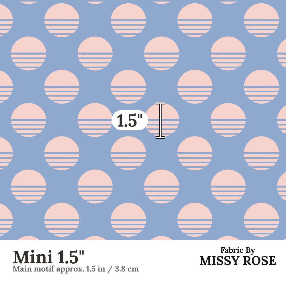 Kristina Forrest 57 Mini 1.5 inch print scale guide | Fabric by Missy Rose