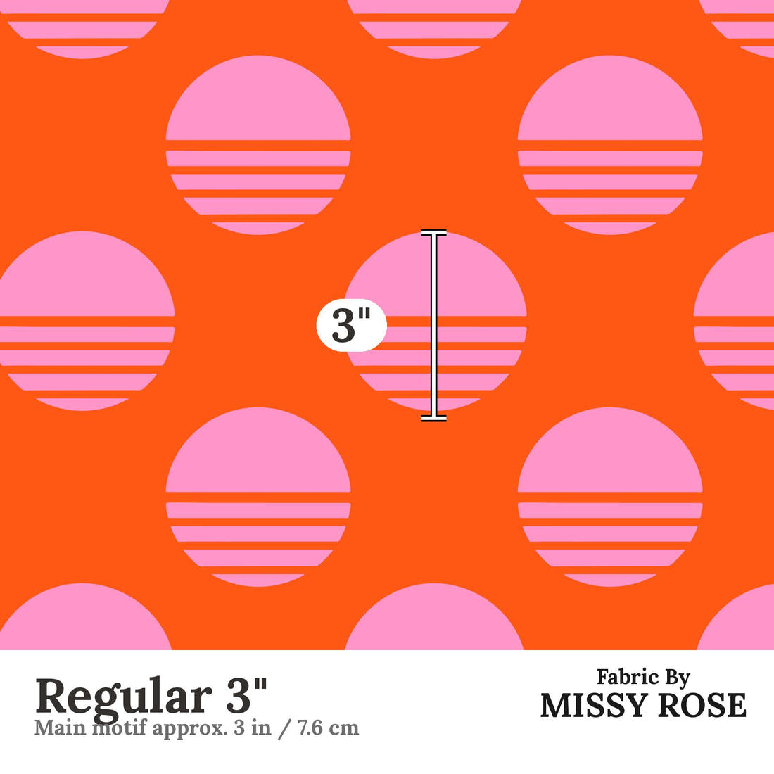 Kristina Forrest 58 Regular 3 inch print scale guide | Fabric by Missy Rose