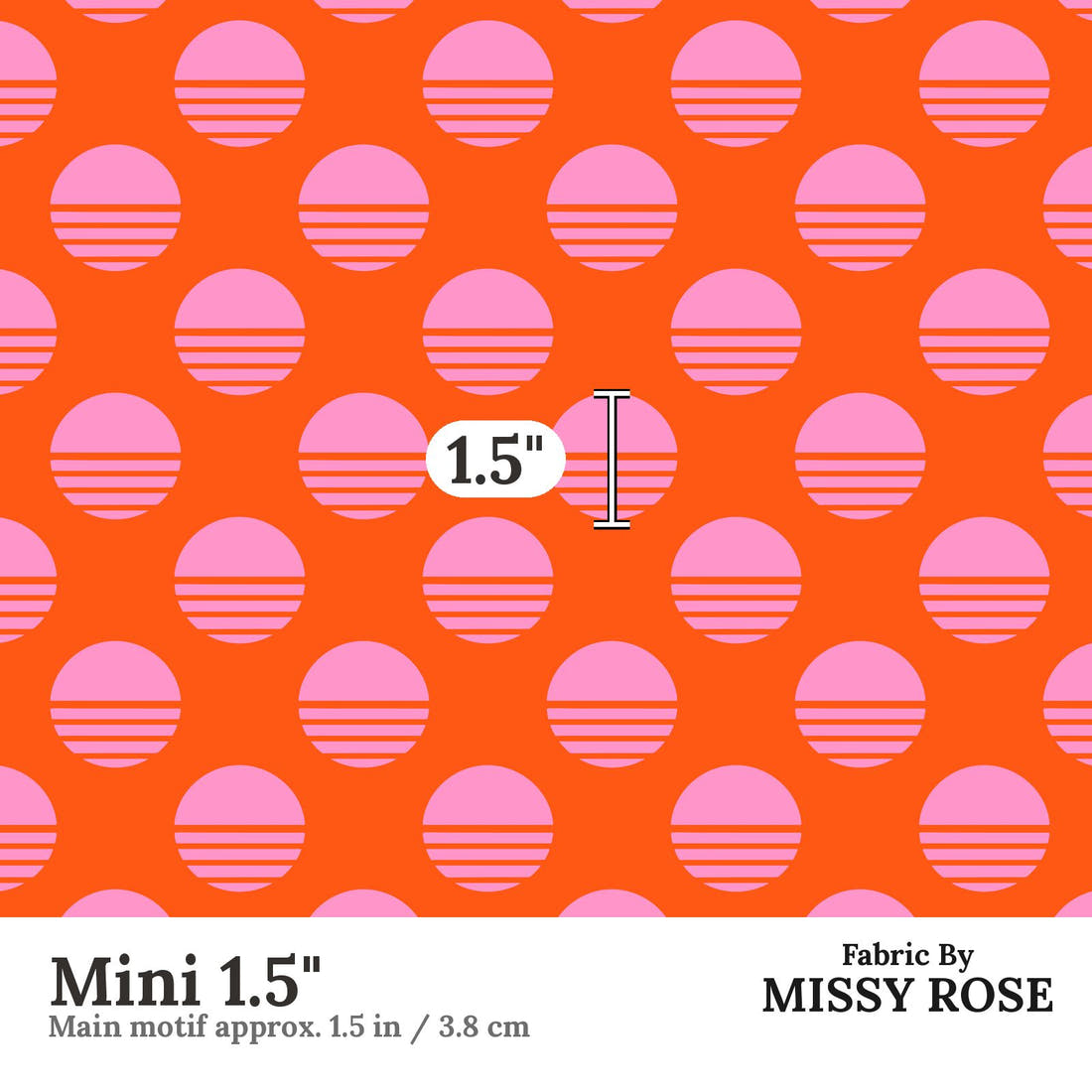 Kristina Forrest 58 Mini 1.5 inch print scale guide | Fabric by Missy Rose