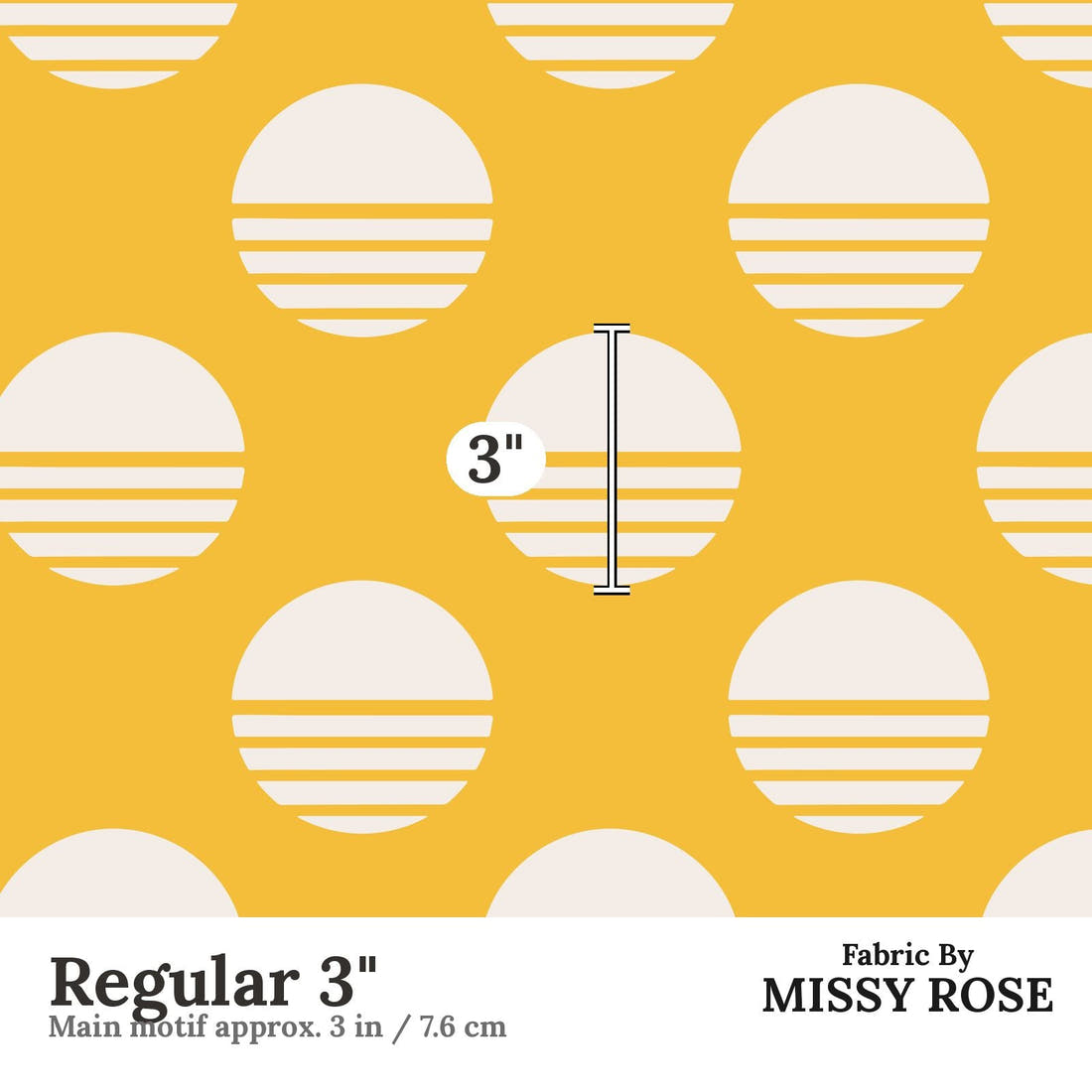 Kristina Forrest 59 Regular 3 inch print scale guide | Fabric by Missy Rose