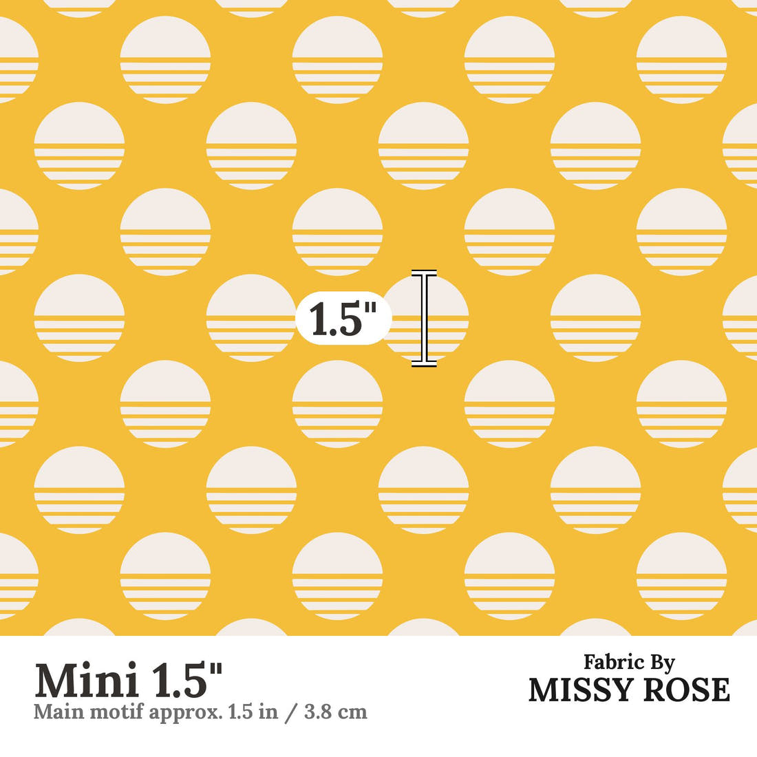 Kristina Forrest 59 Mini 1.5 inch print scale guide | Fabric by Missy Rose