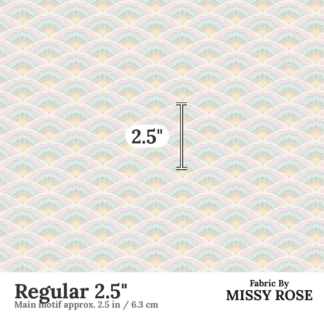 Kristina Forrest 60 Regular 2.5 inch print scale guide | Fabric by Missy Rose