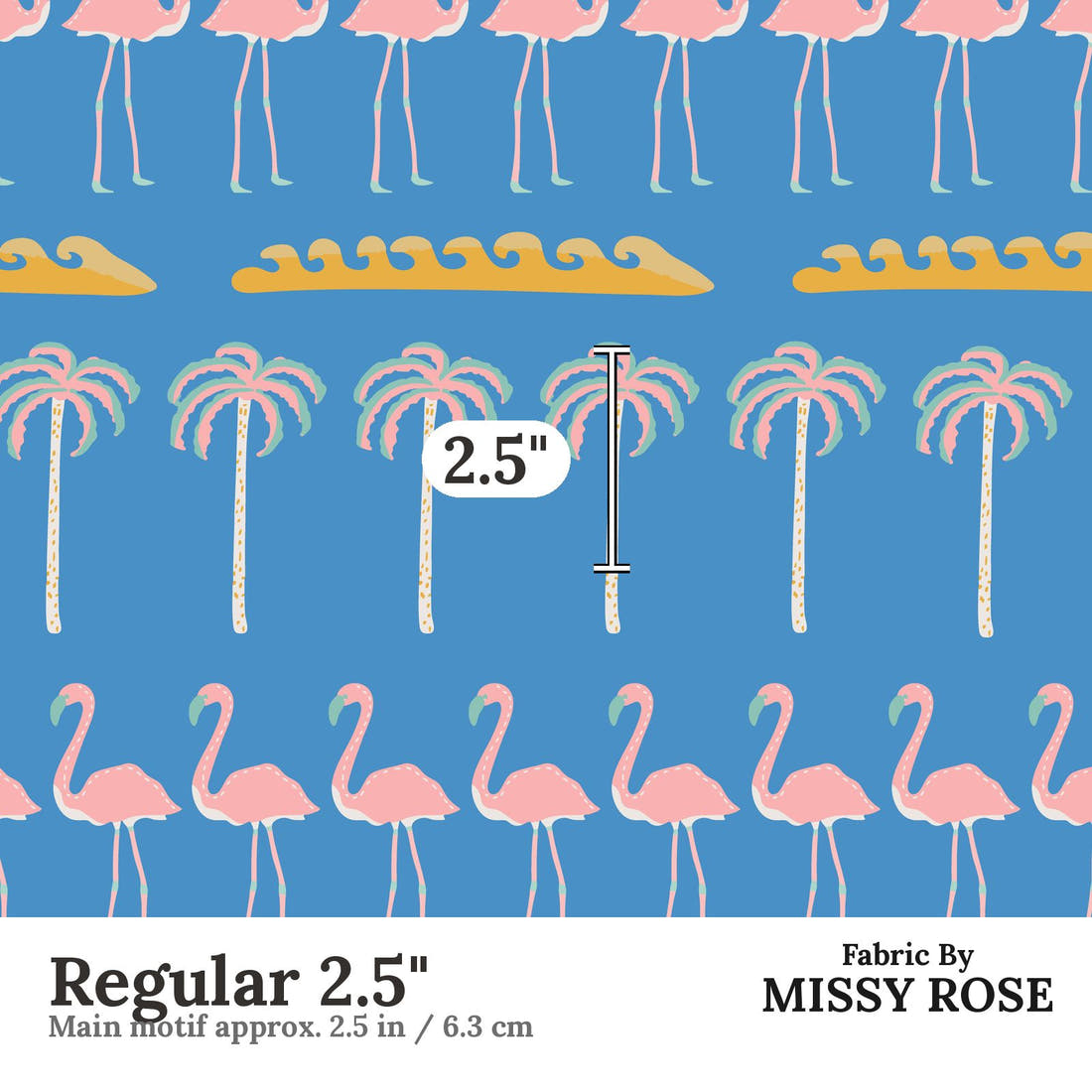 Kristina Forrest 61 Regular 2.5 inch print scale guide | Fabric by Missy Rose