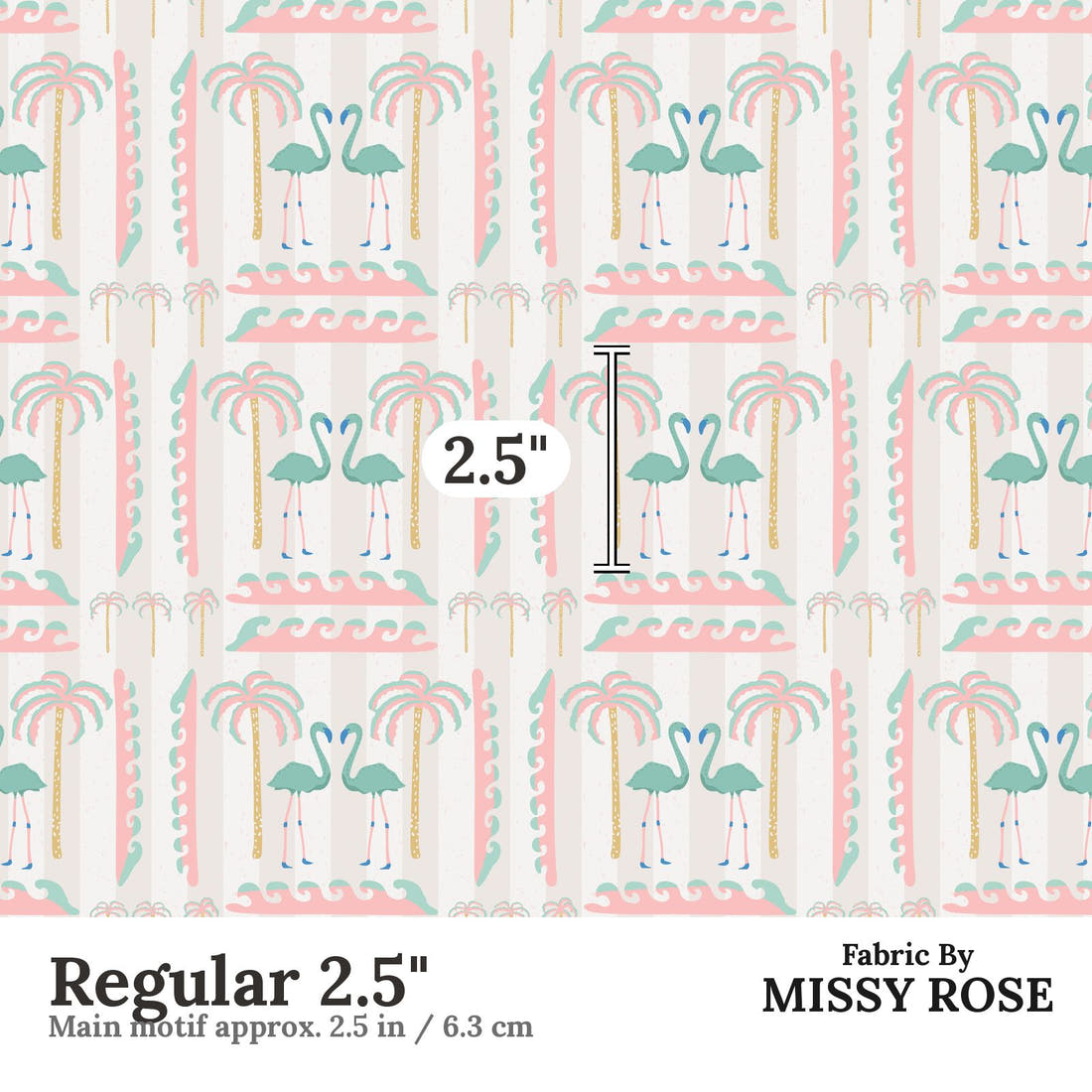 Kristina Forrest 62 Regular 2.5 inch print scale guide | Fabric by Missy Rose
