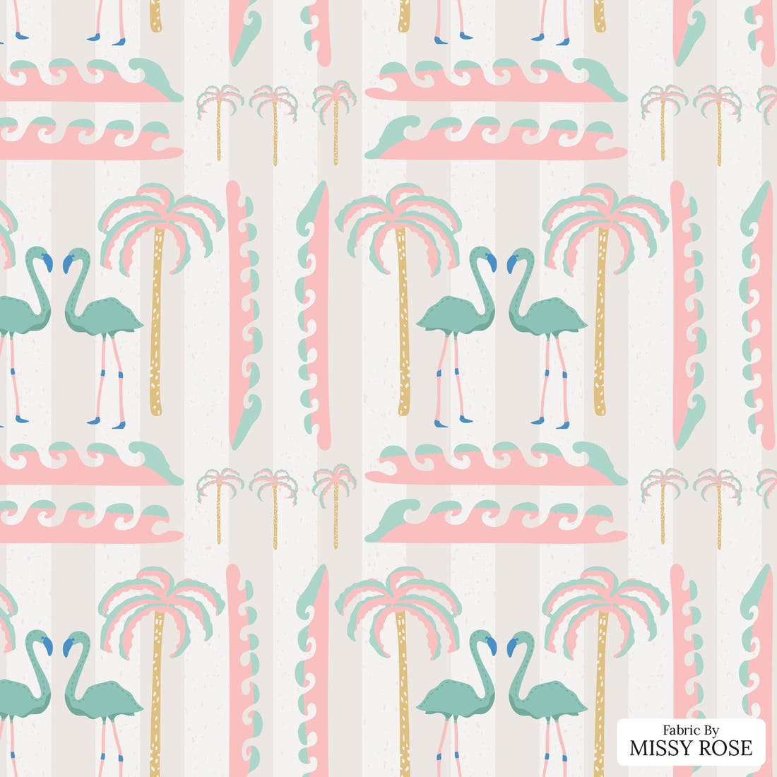 Kristina Forrest 62 - flat view of the print, zoom in for detail | Fabric by Missy Rose