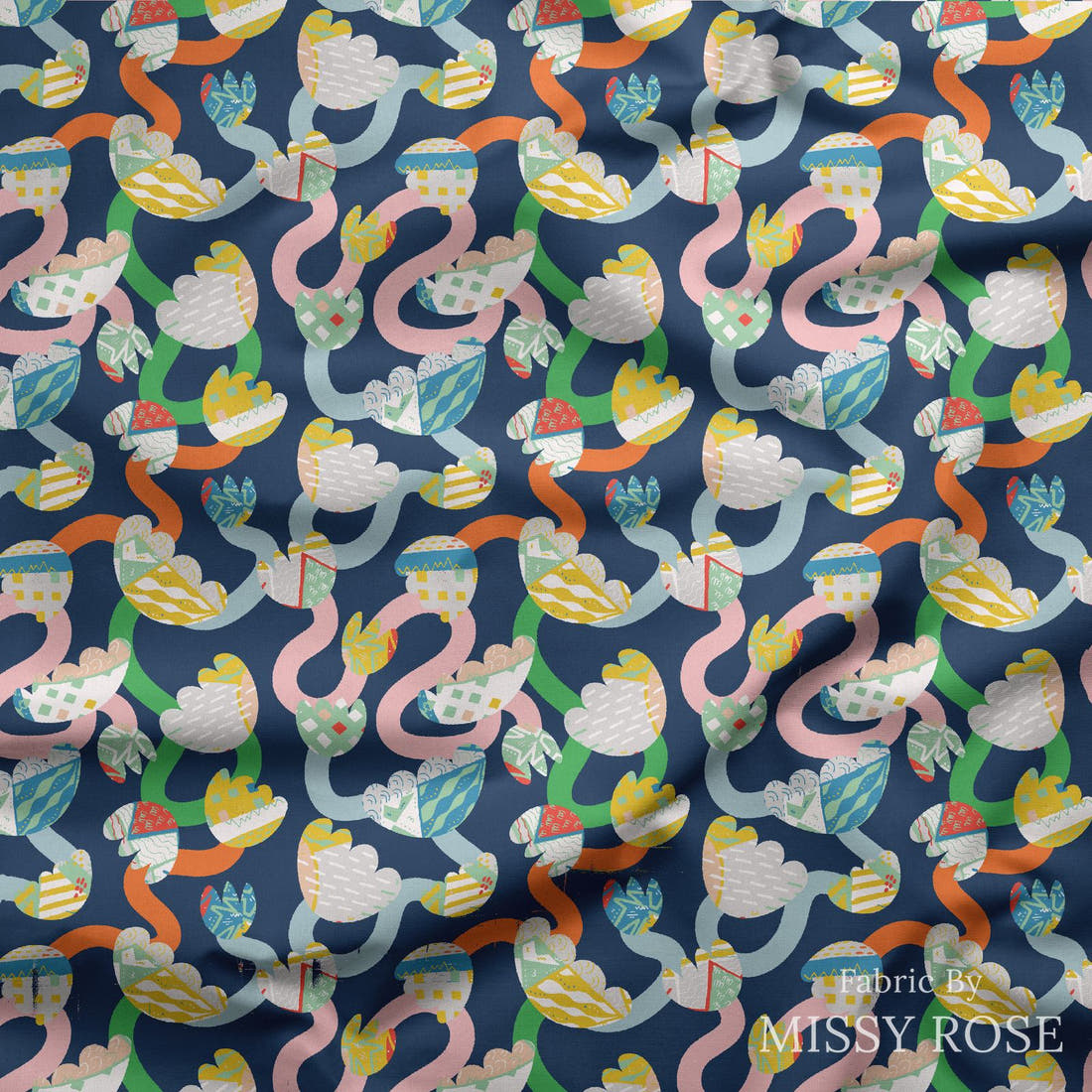 Kristina Forrest 63 draped fabric mockup - custom printed fabric by the metre | Fabric by Missy Rose