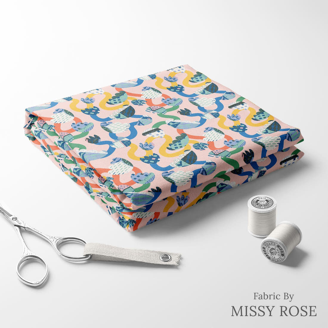 Kristina Forrest 64 folded fabric stack with matching thread - pre-order fabric Australia | Fabric by Missy Rose