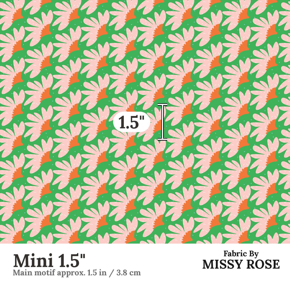Kristina Forrest 66 Mini 1.5 inch print scale guide | Fabric by Missy Rose