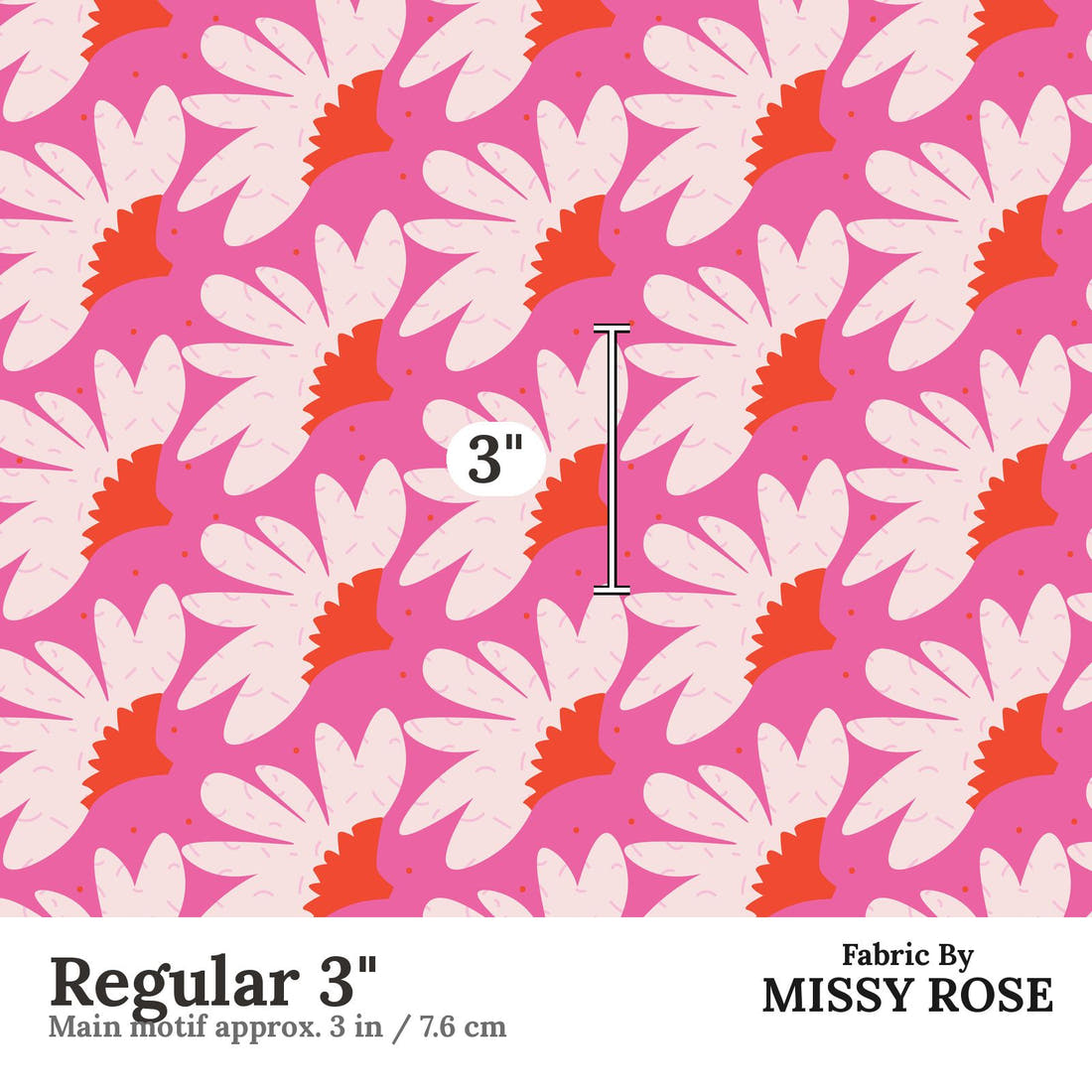 Kristina Forrest 67 Regular 3 inch print scale guide | Fabric by Missy Rose
