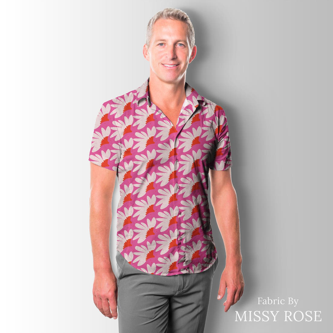 Kristina Forrest 67 sewn into a men's shirt - see how the print looks made up | Fabric by Missy Rose