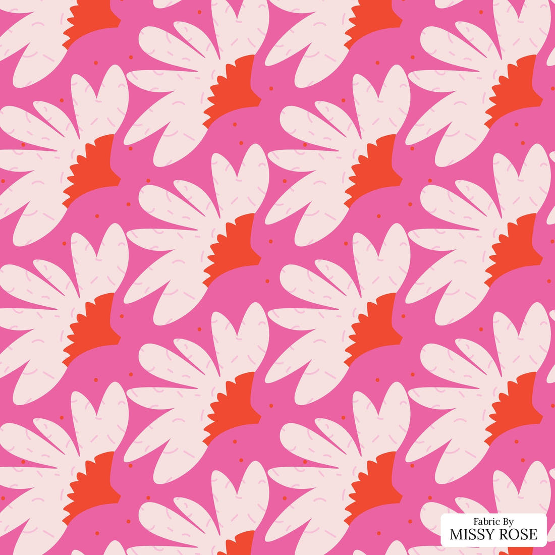 Kristina Forrest 67 - flat view of the print, zoom in for detail | Fabric by Missy Rose