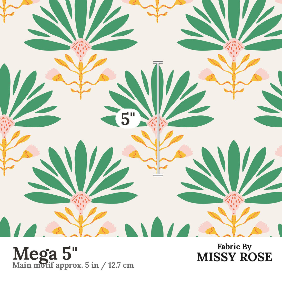 Kristina Forrest 69 Mega 5 inch print scale guide | Fabric by Missy Rose