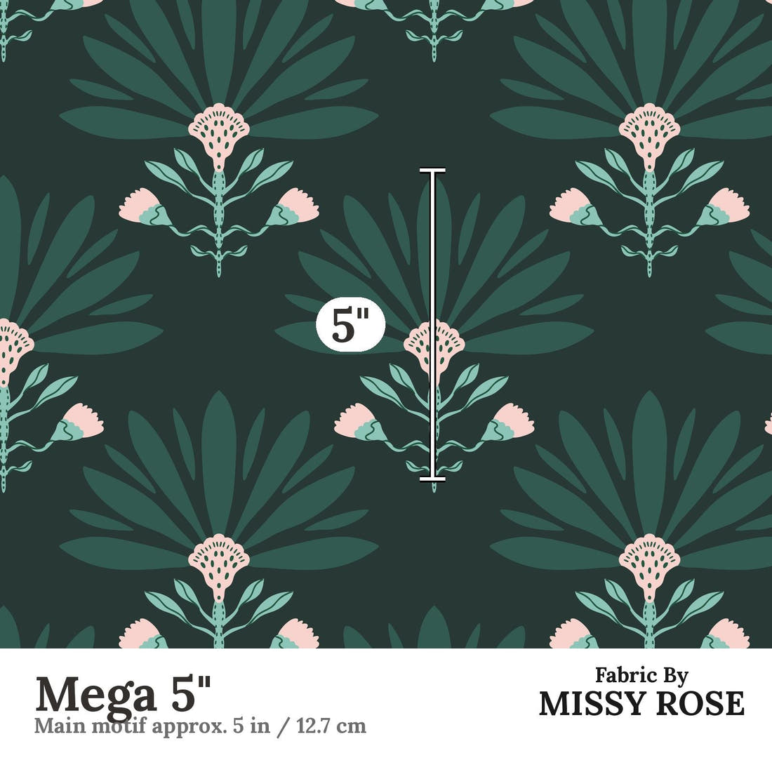 Kristina Forrest 70 Mega 5 inch print scale guide | Fabric by Missy Rose