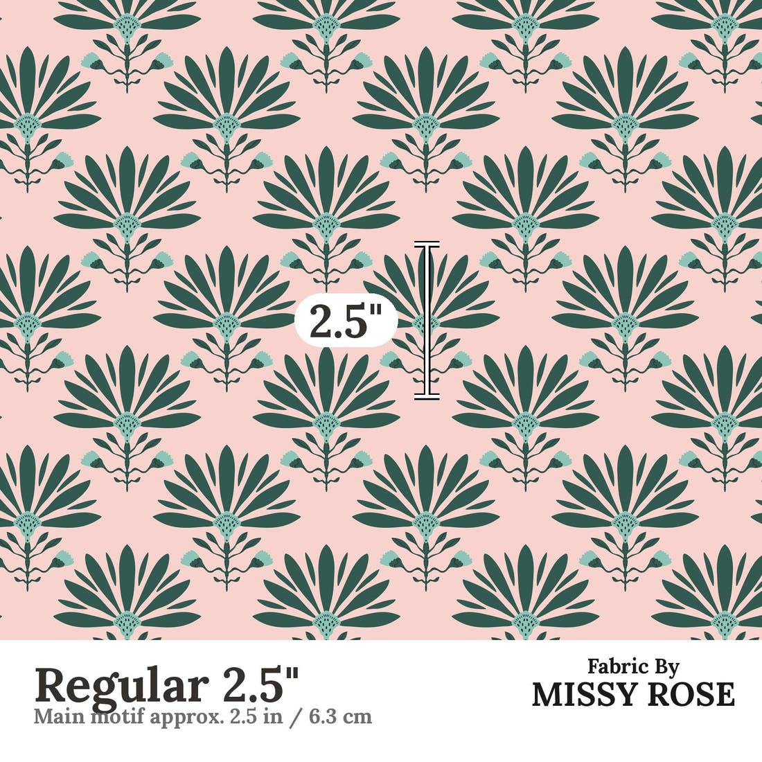 Kristina Forrest 71 Regular 2.5 inch print scale guide | Fabric by Missy Rose