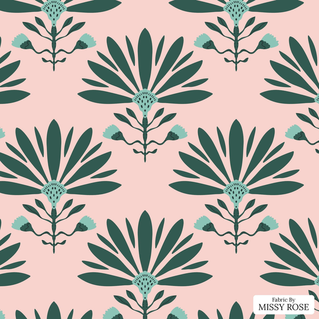 Kristina Forrest 71 - flat view of the print, zoom in for detail | Fabric by Missy Rose
