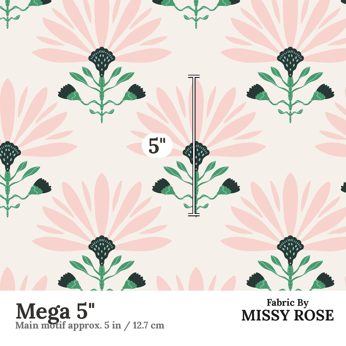 Kristina Forrest 72 Mega 5 inch print scale guide | Fabric by Missy Rose