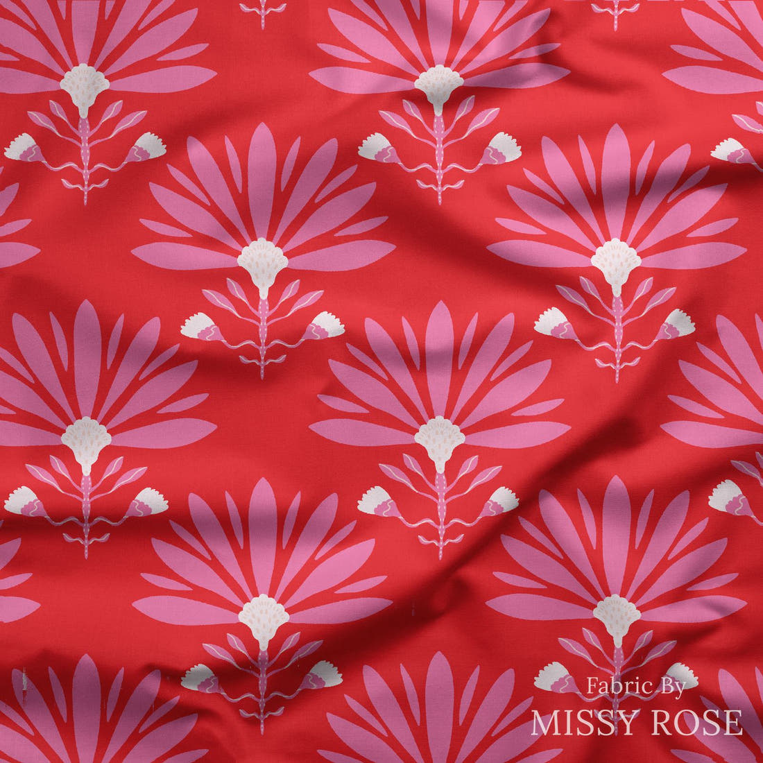 Kristina Forrest 73 draped fabric mockup - custom printed fabric by the metre | Fabric by Missy Rose